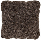 Short-Wool Sheepskin Cushion | Doublesided |  40x40 cm Cappuccino