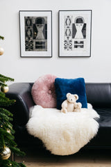 New Zealand Sheepskin | Long Wool | 80 cm Black