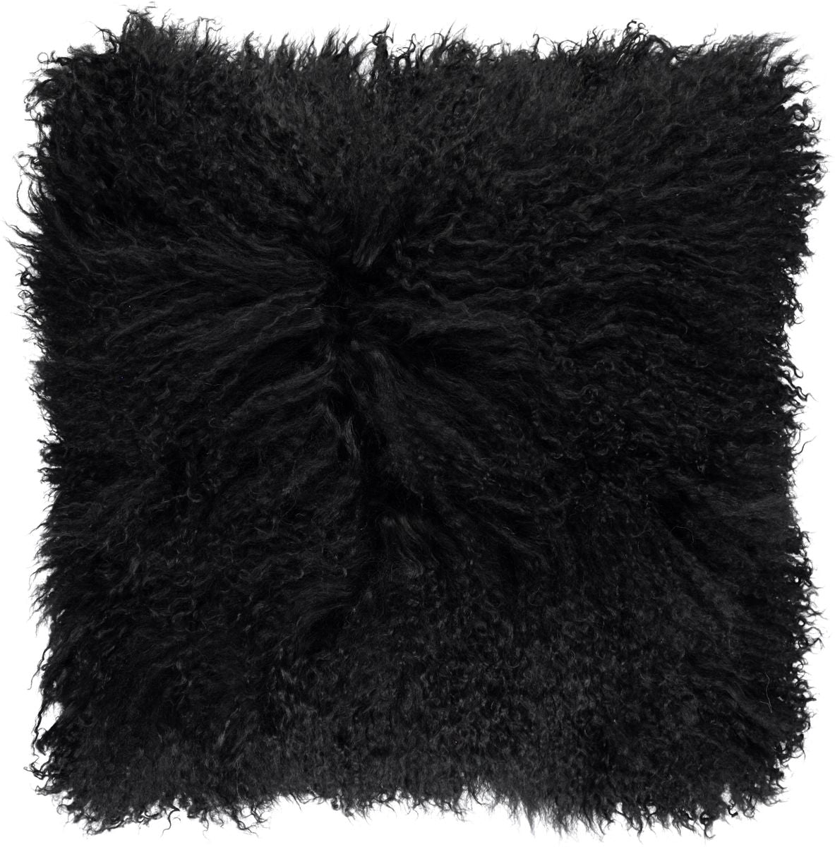 Curly Sheepskin Cushion | Doublesided | 56x56 cm | 40x40 cm Black