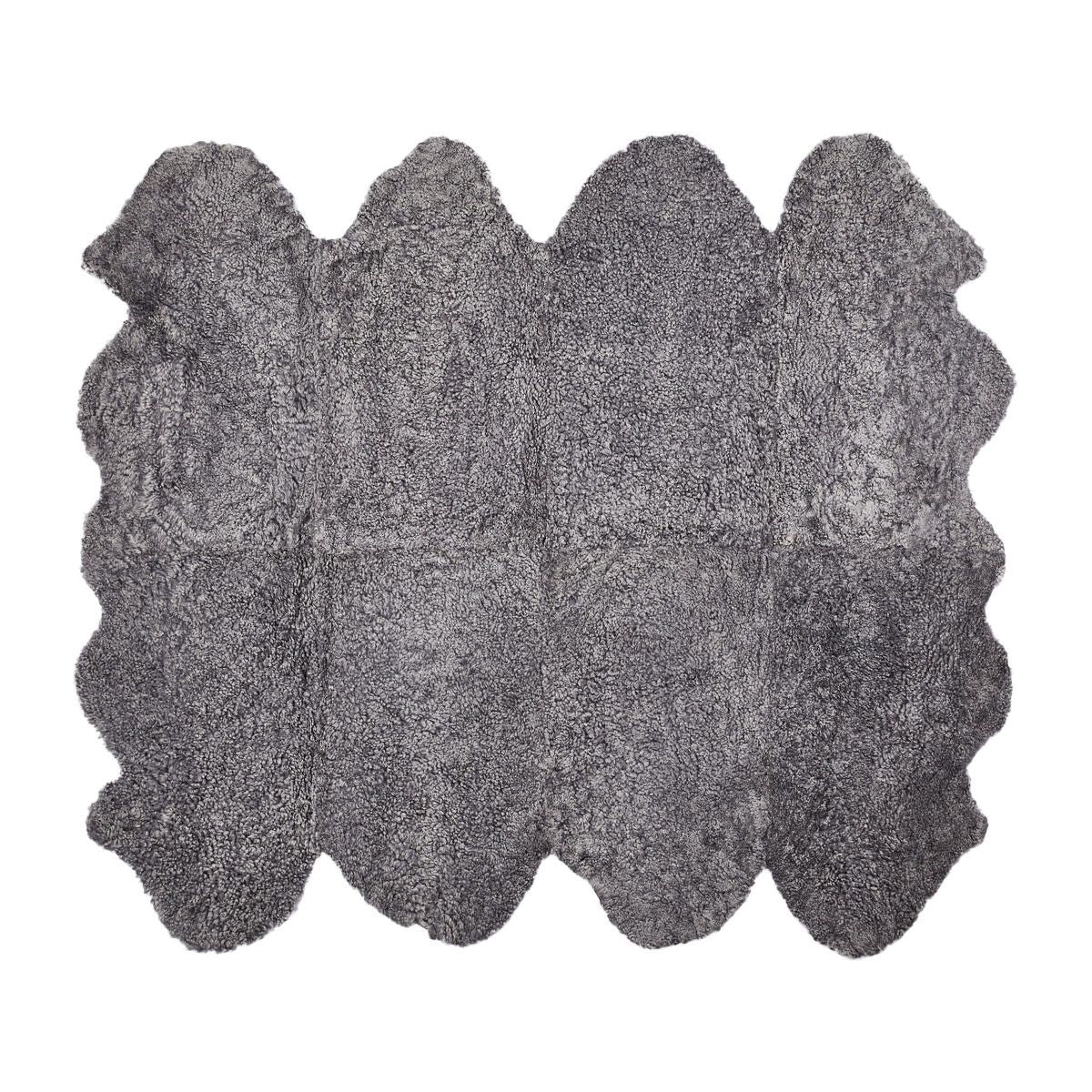 Premium | New Zealand Sheepskin | Short Curly Wool | Rug 180x214 cm Light Grey Snow Top
