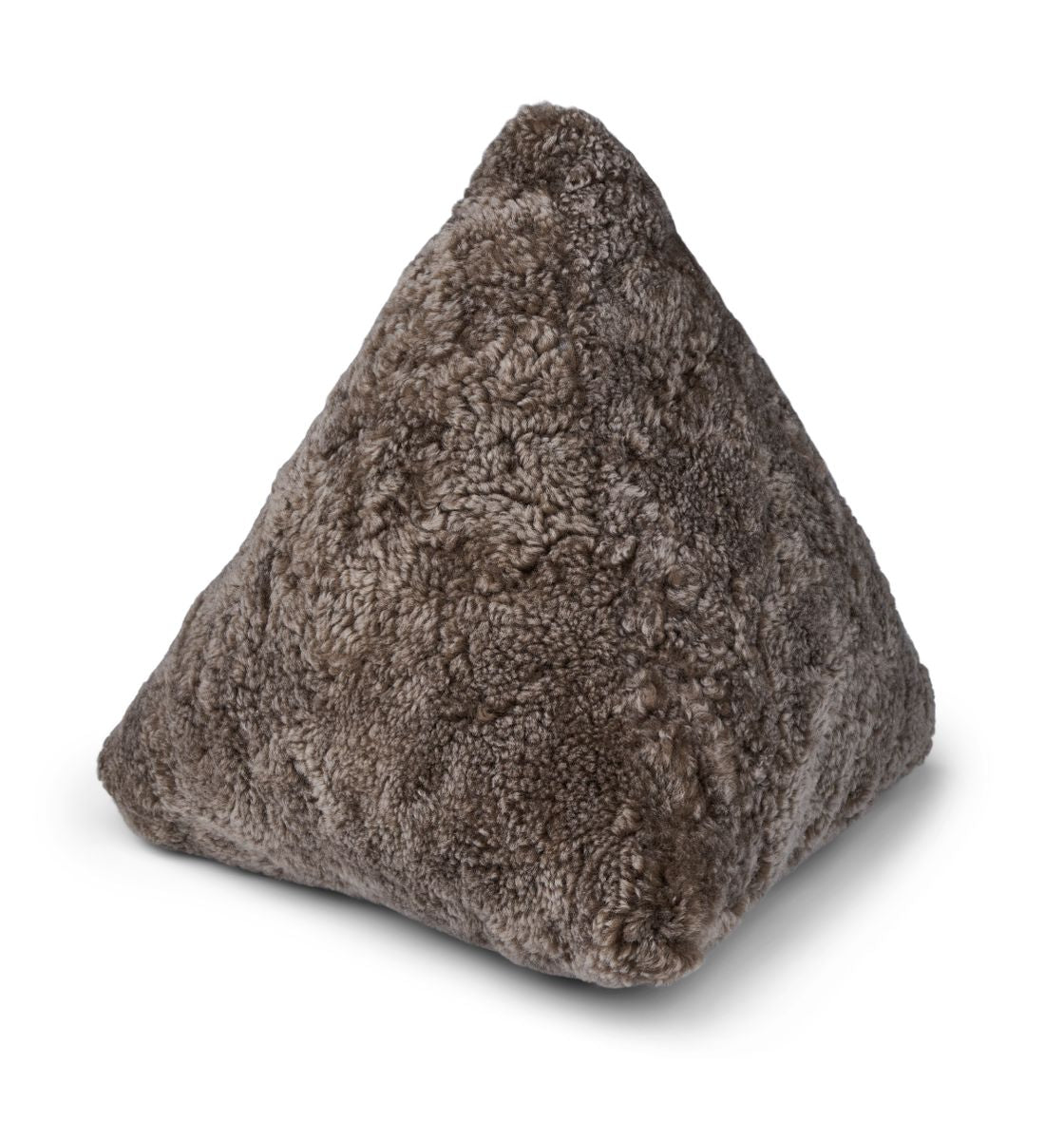 Hematite Cushion | Short Wool | 35x35x35 cm Cappuccino
