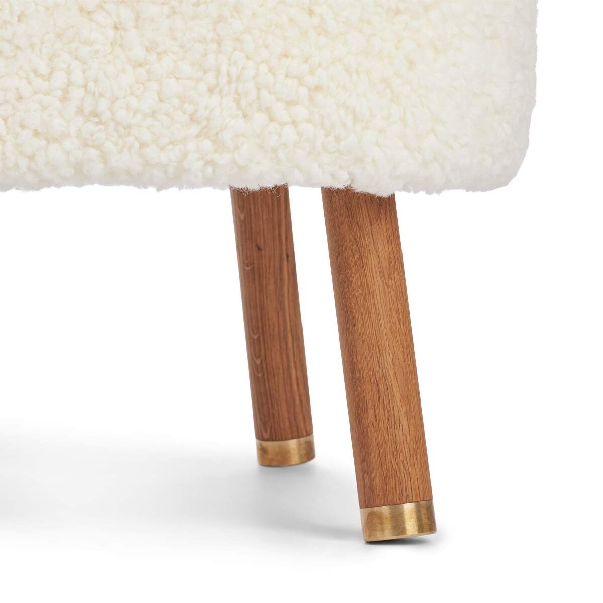 Emil Foot Rest | Short Wool Ivory