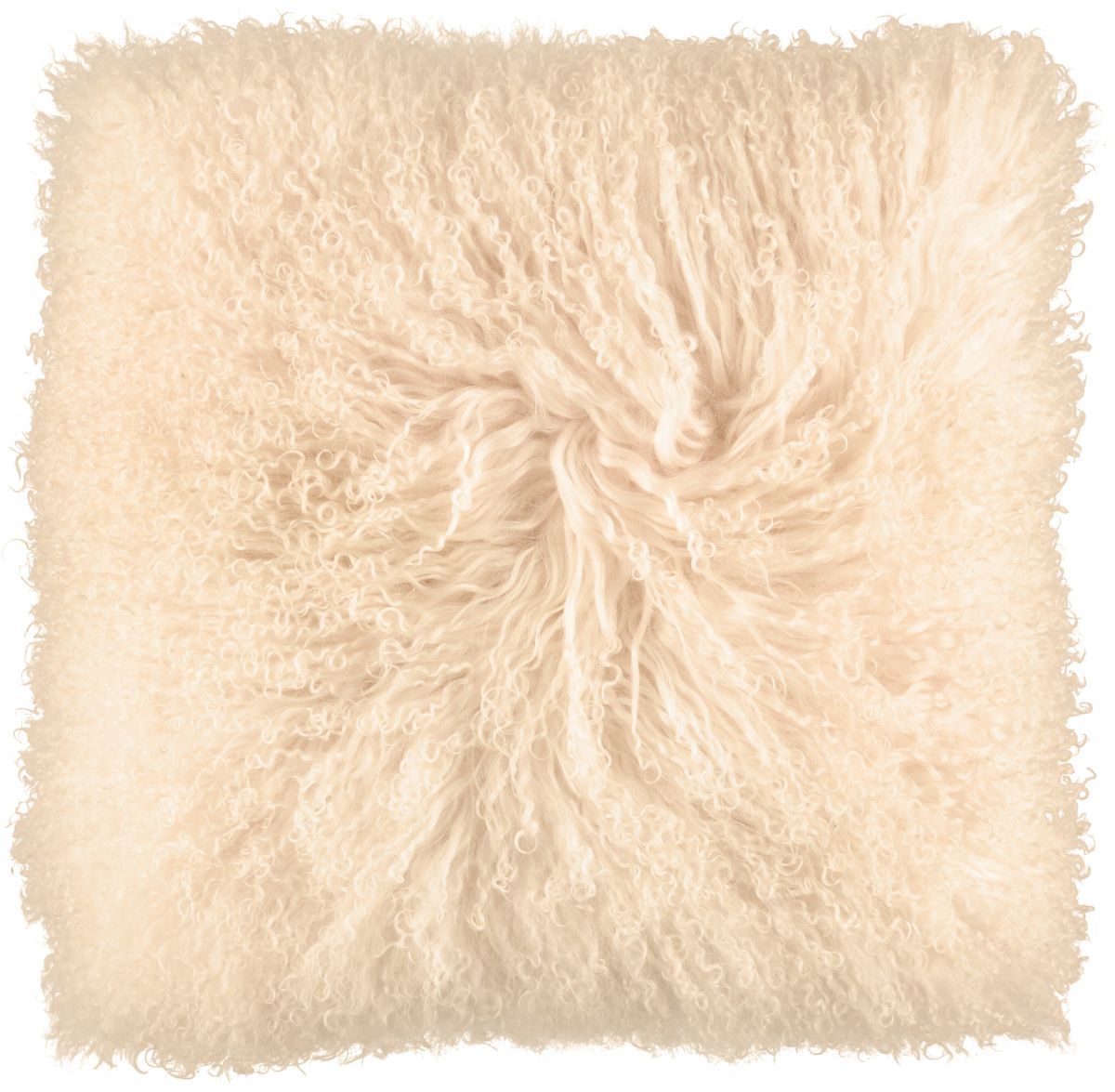 Mongolian Curly Cushion | 40x40 cm Light Honey