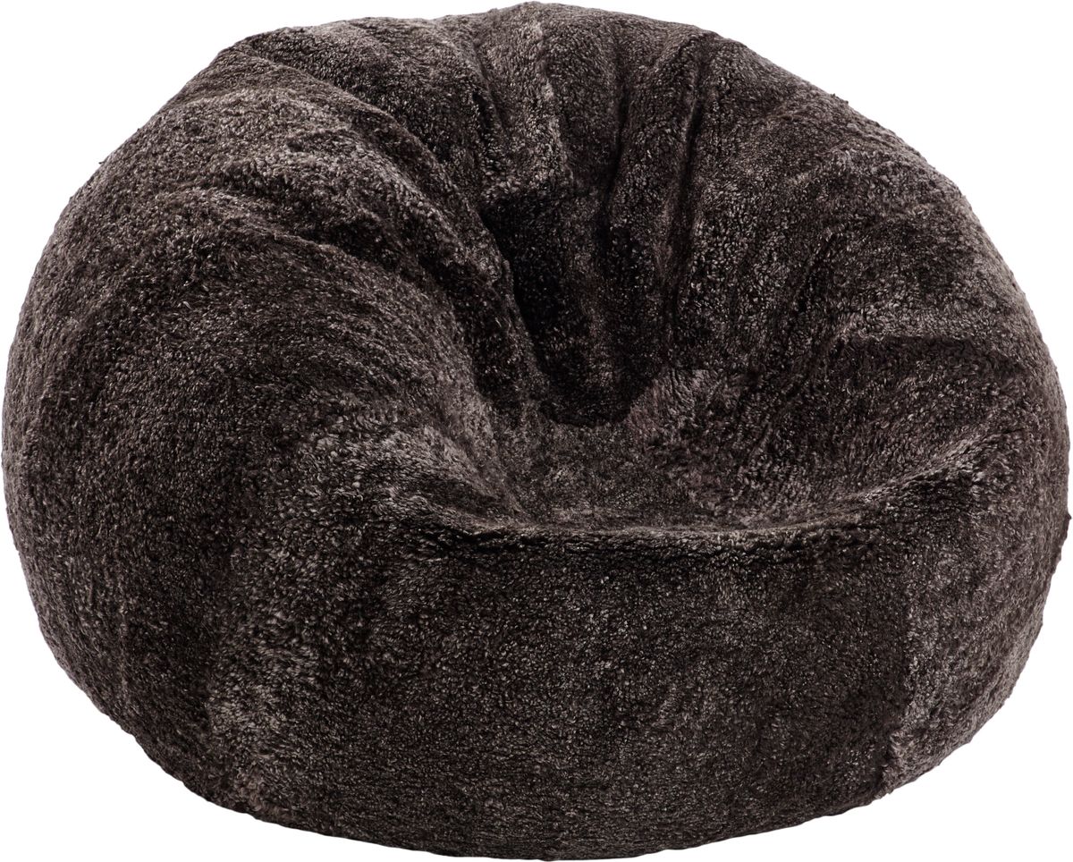 Round Sheepskin Bean Bag | Short Wool | Medium | Large Cappuccino
