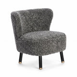 Emil Lounge Chair | Short Wool Graphite