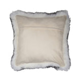 Sheepskin Cushion | Long Wool | New Zealand | 50x50 cm Black Tip