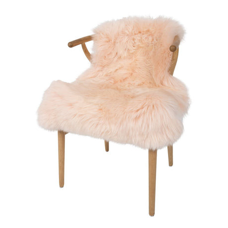 Merino Sheepskin Dyed | New Zealand | Long Wool | approx. 90x60 cm Princess Peach