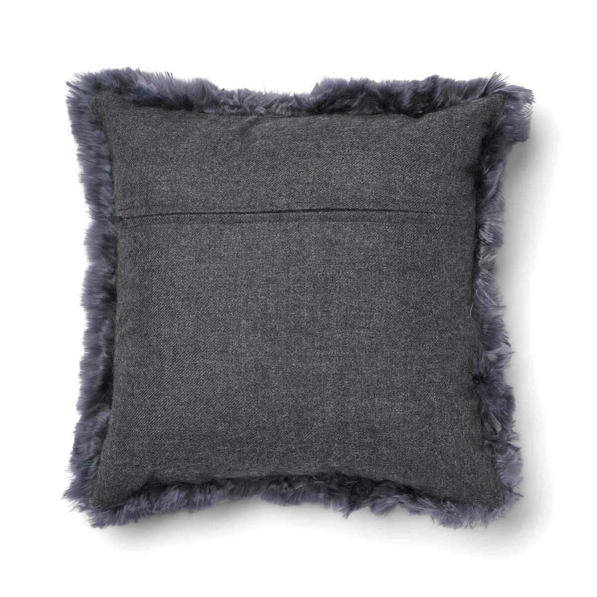 Alpaca Cushion | Long Wool Steel