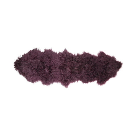 Double Mongolian Sheepskin | 150 x 55 cm Aubergine