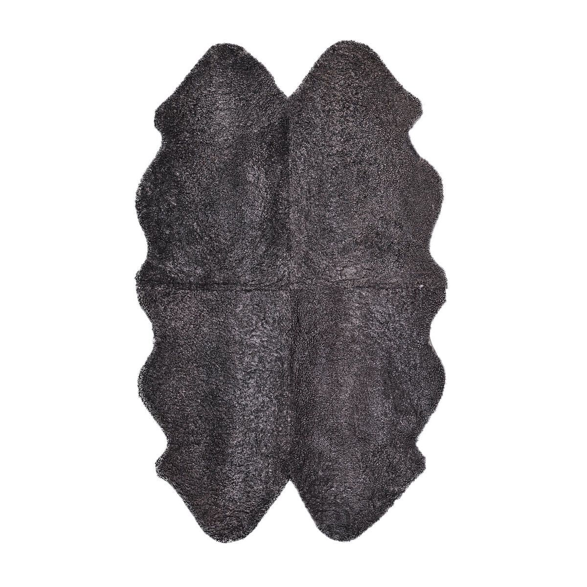 Premium | New Zealand Sheepskin | Short Curly Wool | Rug 180x110 cm Anthracite