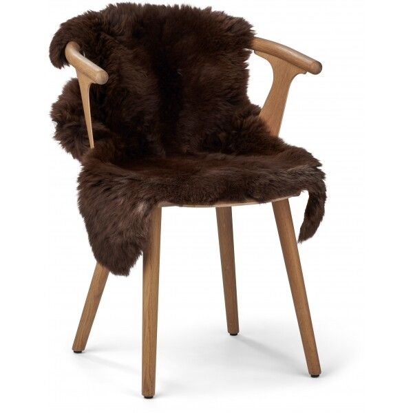 UK Sheepskin | Short Wool | Natural Colors | 90-100 cm Natural Dark Brown