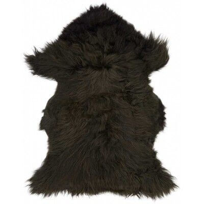 Tibetan Sheepskin | Curly | Green/Brown | 100x60 cm