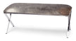 Bench Of Cow Hide | 110x42x45 cm Natural Grey