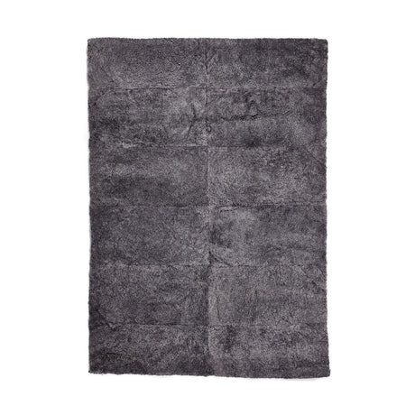 Short Wool Curly Sheepskin Design Rug | 120x180 cm Anthracite