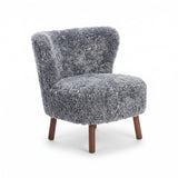 Emil Lounge Chair | Short Wool Light Grey