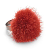 Ring Pom Pom Autumn Marble