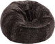 Round Sheepskin Bean Bag | Short Wool | Medium Cappuccino