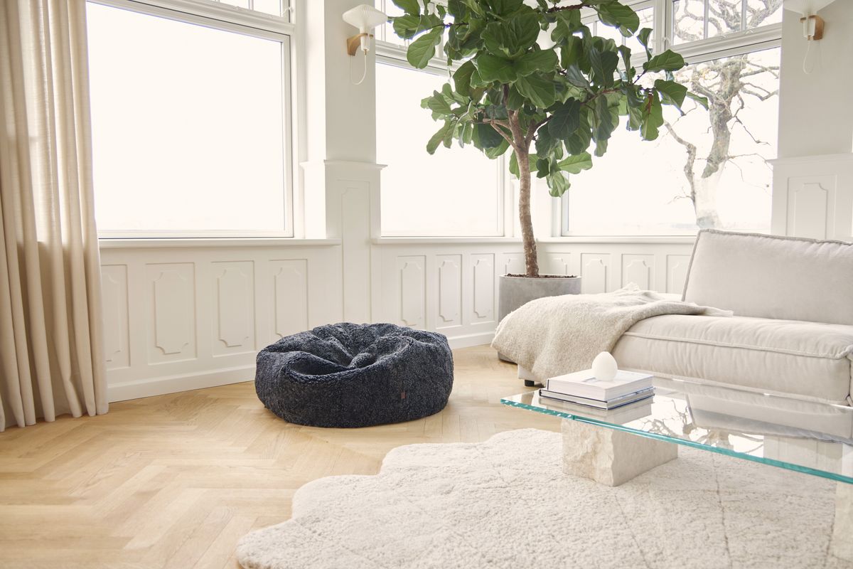 Large Round Sheepskin Bean Bag - Sheepskinhouse.co.uk