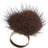 Pom Pom Ring Brown