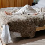 Quadruple Sheepskin Rug | New Zealand | Short Wool Curly | 170x110 cm Taupe