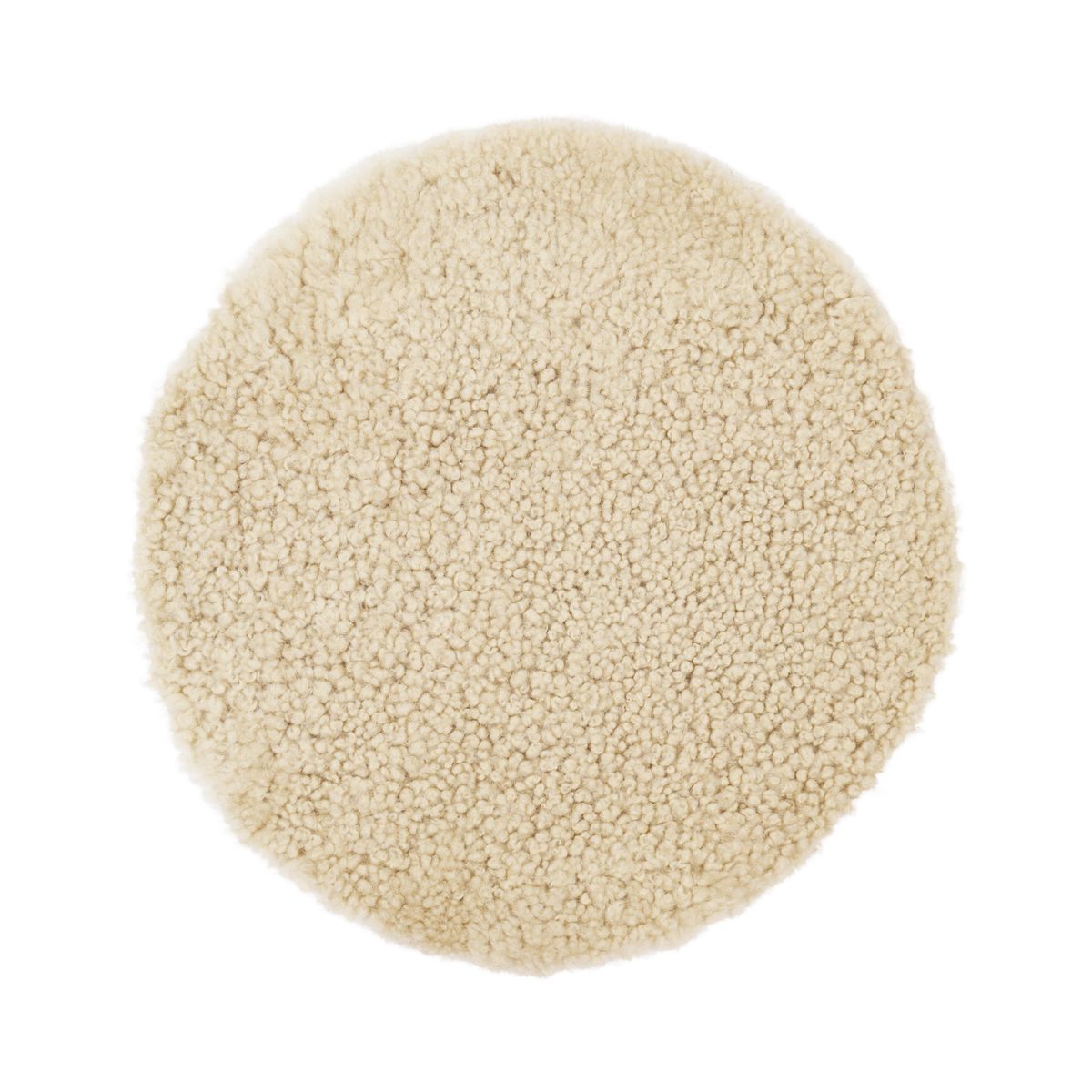 Short Wool Seat Cover | New Zealand | Ø34 cm Moon Light