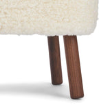 Emil Foot Rest | Short Wool Ivory